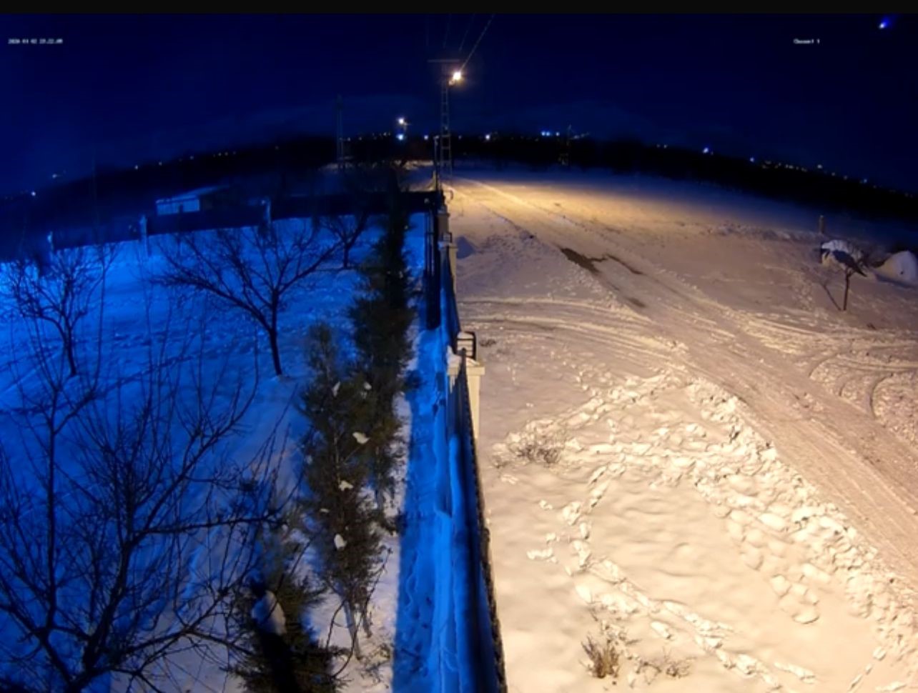 Meteorun düşme anı kamerada