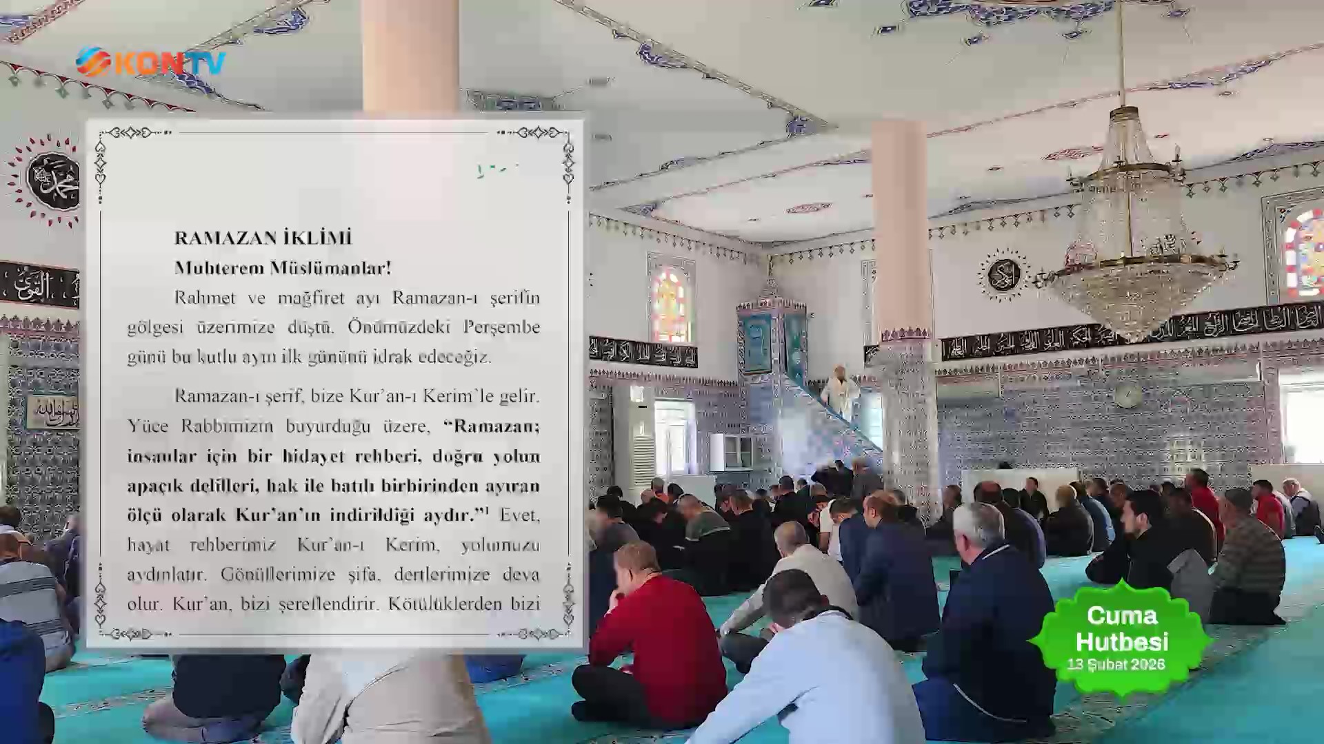 13 Şubat Cuma Hutbesi! Cuma hutbesi konusu ve içeriği